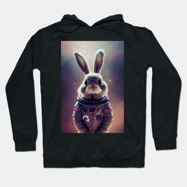 Bunny in space suit Hoodie by ai1art